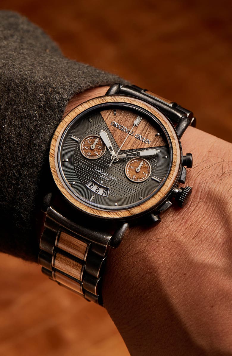 Original Grain Alterra Chronograph Bracelet Watch, 44mm, Alternate, color, 