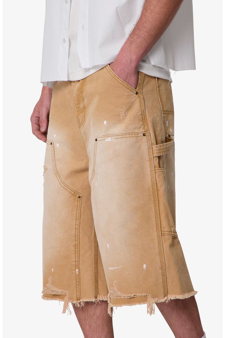 Ultra Baggy Denim Shorts, Alternate, color, TAN