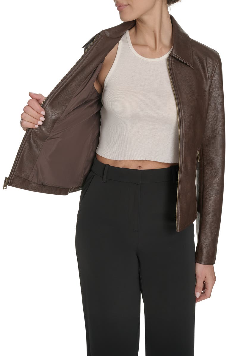Levi's Racer Faux Leather Jacket, Alternate, color, Dark Brown