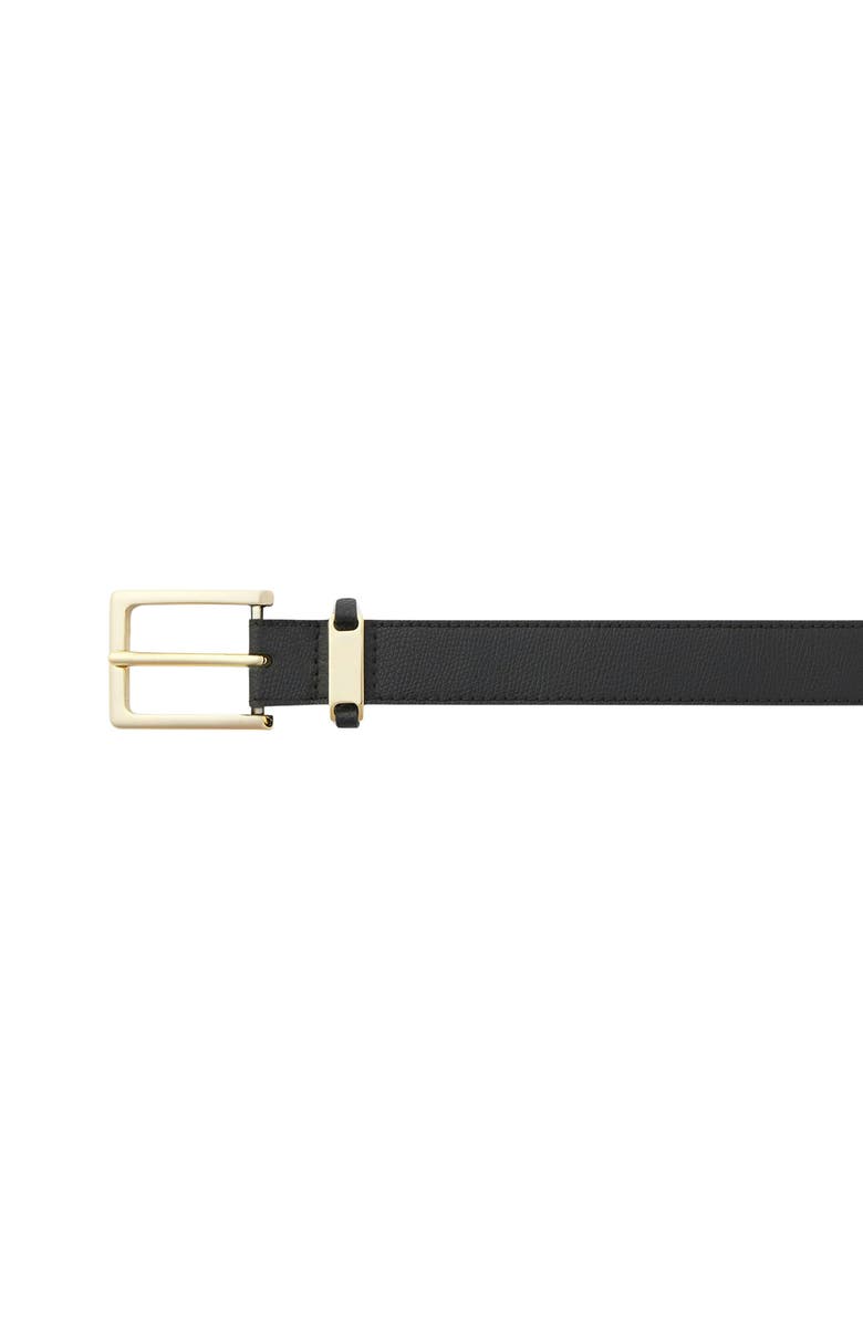 FRAME The Square Buckle Suede Belt, Alternate, color, Black