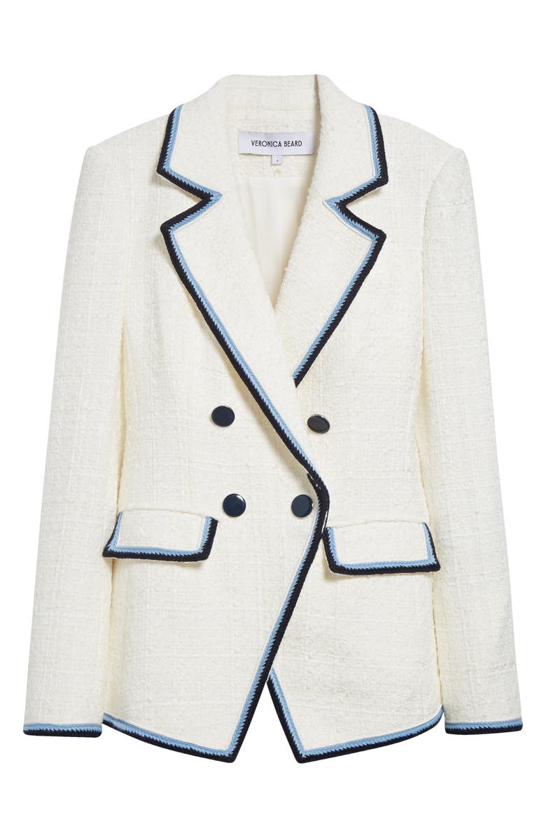 Veronica Beard Taja Double Breasted Tweed Dickey Jacket, Main, color, 
