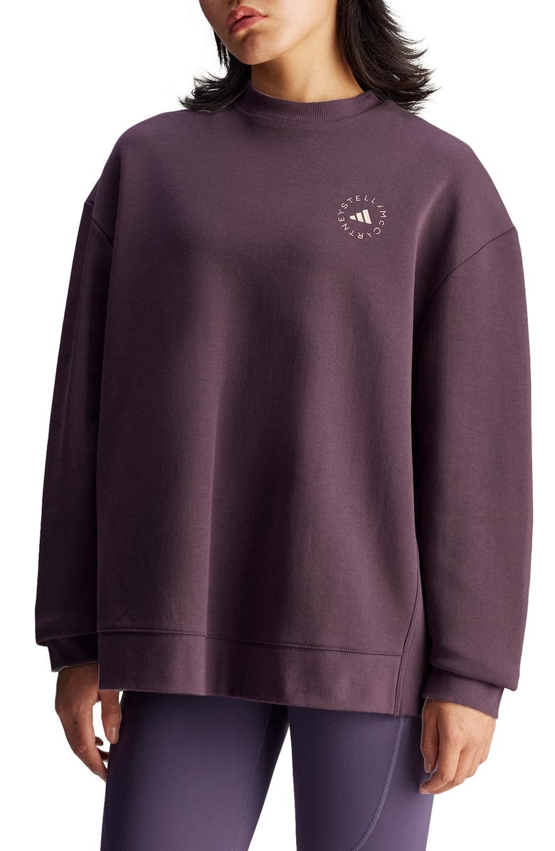 adidas by Stella McCartney Loose Crewneck Sweatshirt, Main, color, 