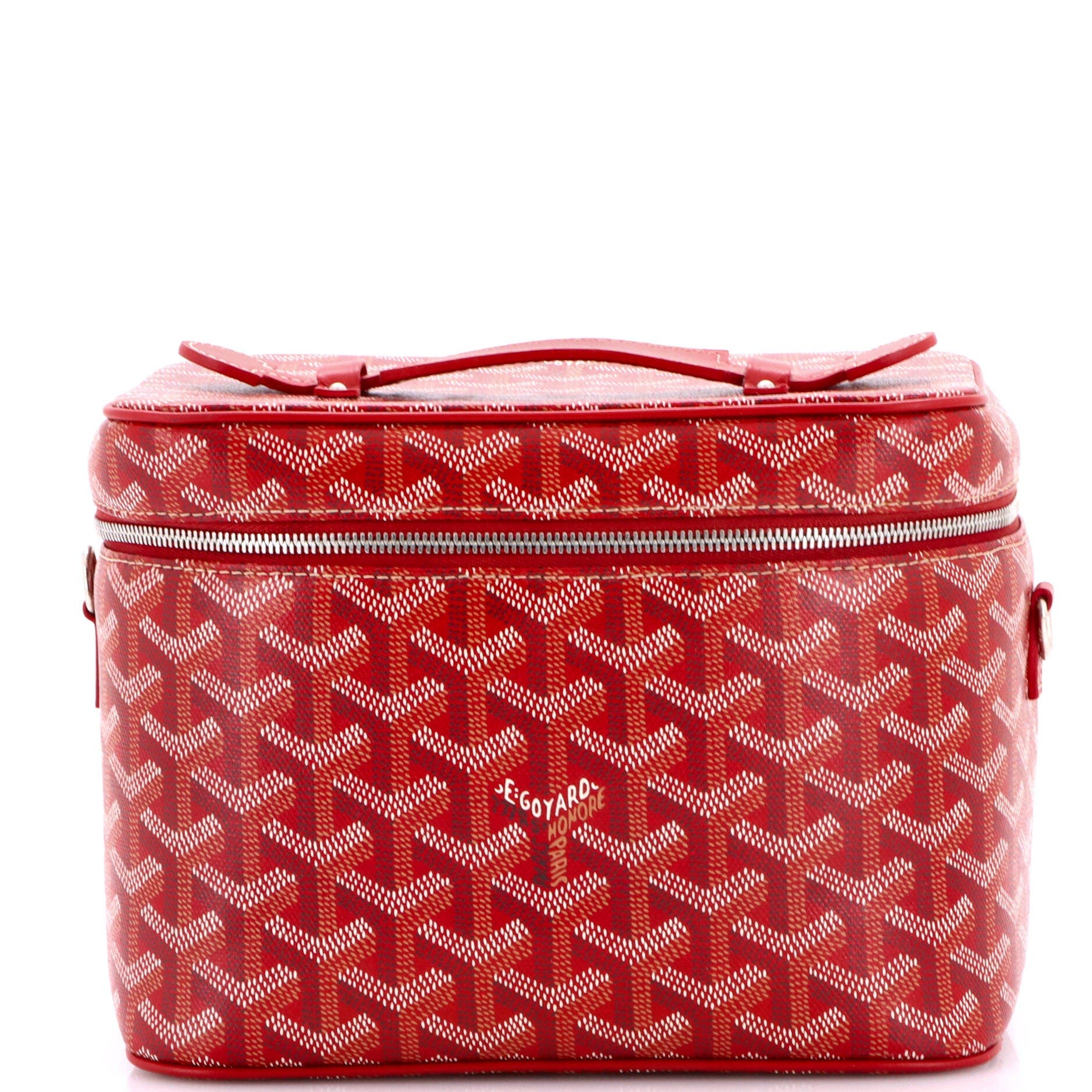 Muse Vanity Case Coated Canvas, Main, color, Red