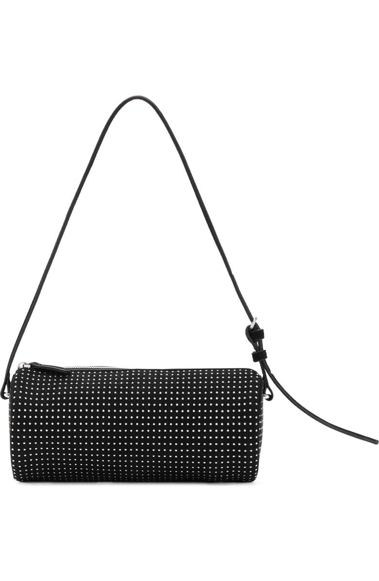 MANGO Studded Faux Leather Shoulder Bag, Main, color,