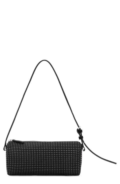 Studded Faux Leather Shoulder Bag