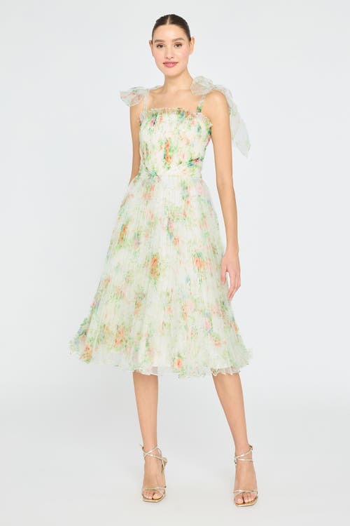 Theia Betty Pleated Organza Dress in Petite Primrose  product