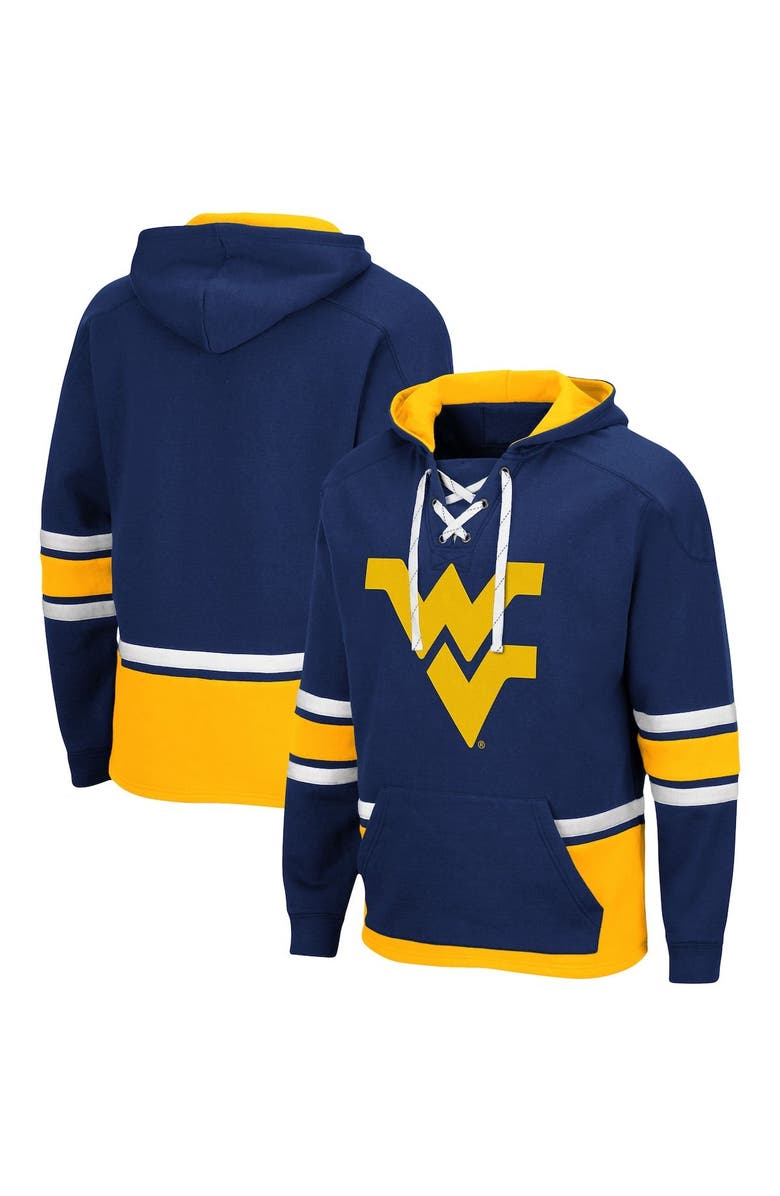 COLOSSEUM Men's Colosseum Navy West Virginia Mountaineers Lace Up 3.0 Pullover Hoodie, Alternate, color, Navy