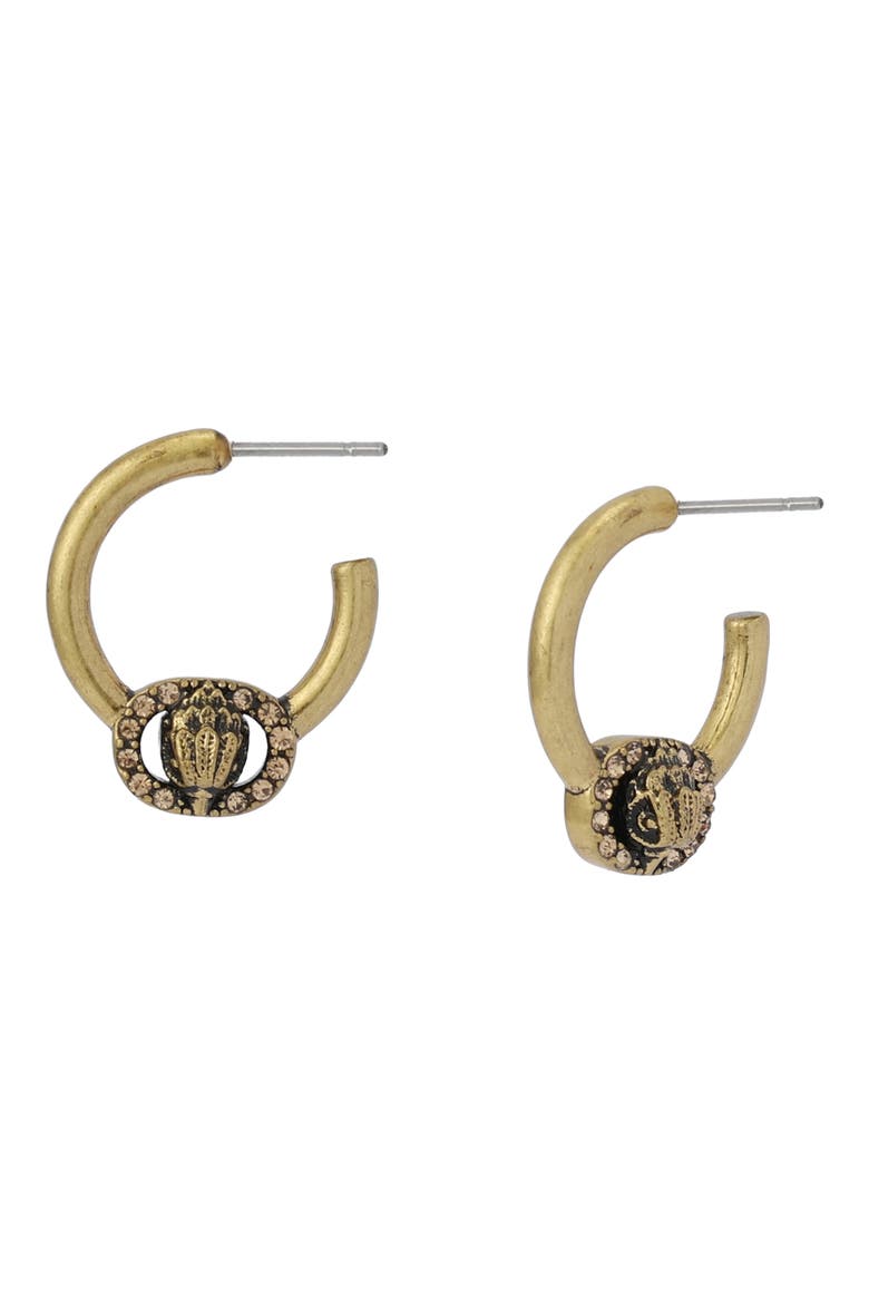 Small Chelsea Hoop Earrings, Main, color, BRASS