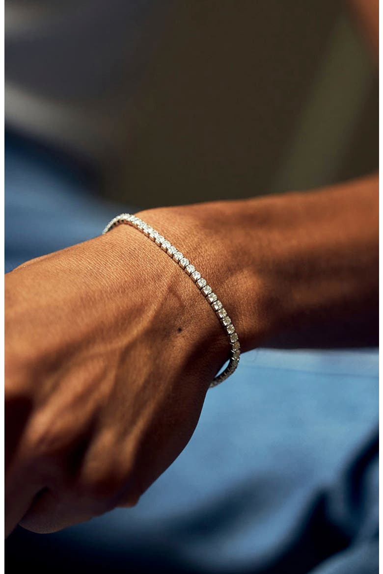 Chain Tennis Bracelet, Alternate, color, SILVER