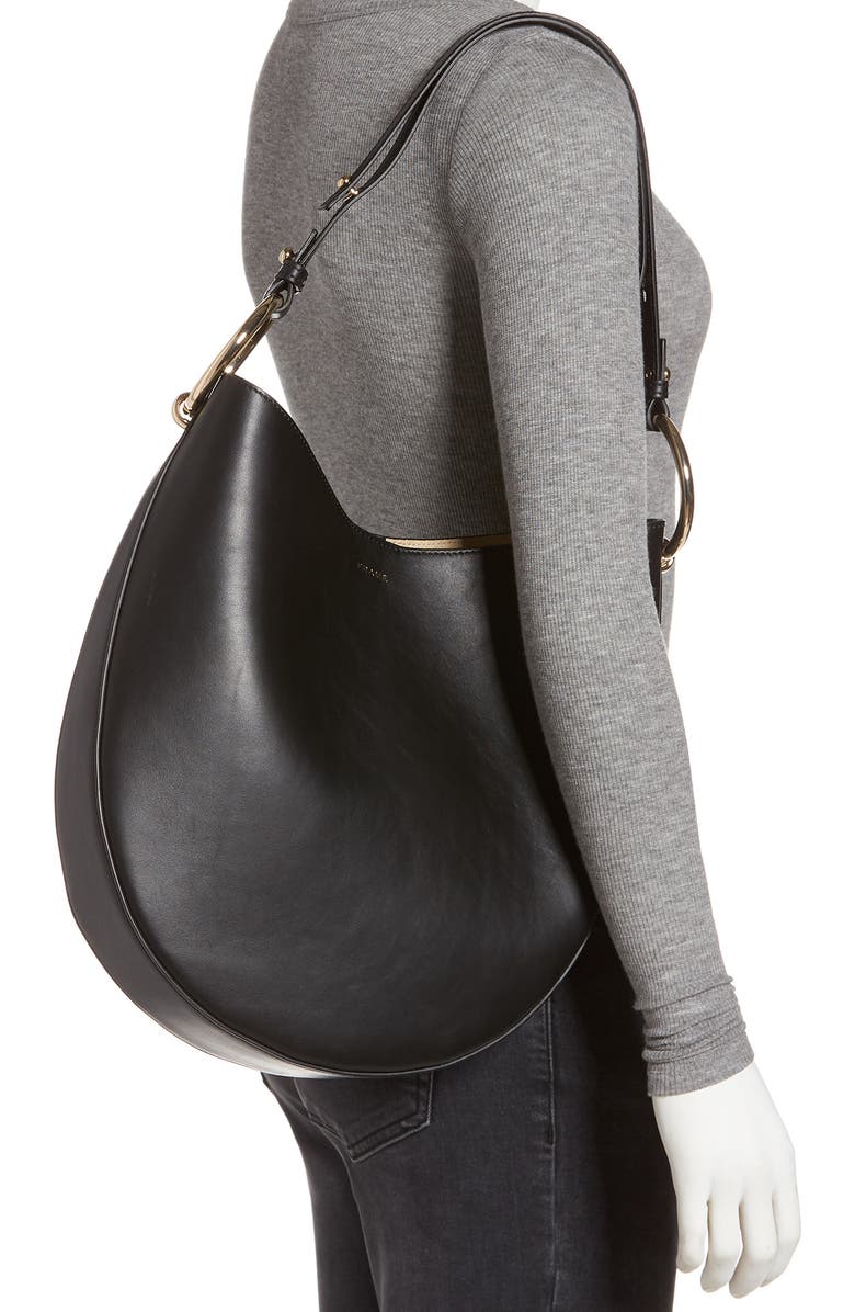 FRAME Le Switch Leather Hobo Bag, Alternate, color,