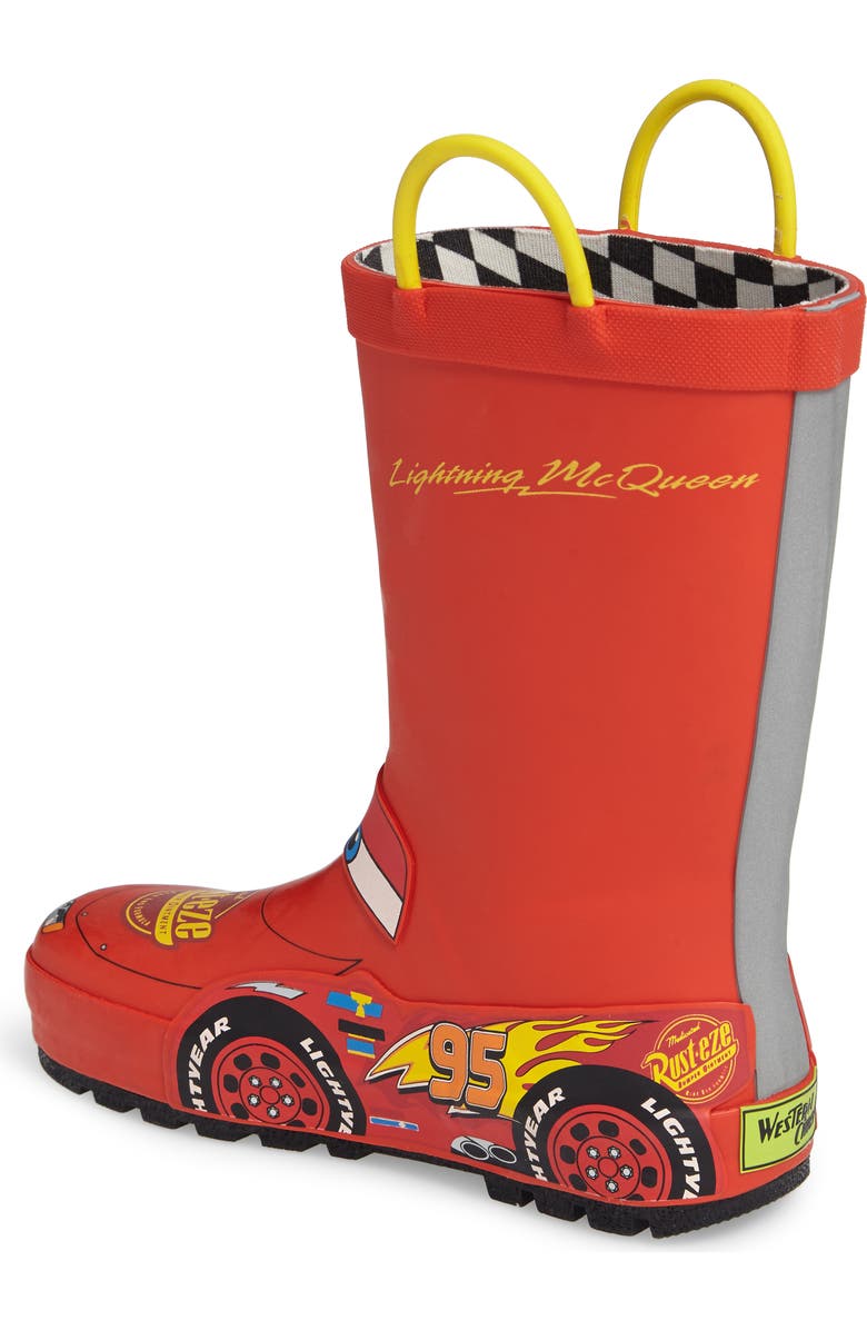 Western Chief Lightning McQueen Waterproof Rain Boot, Alternate, color,