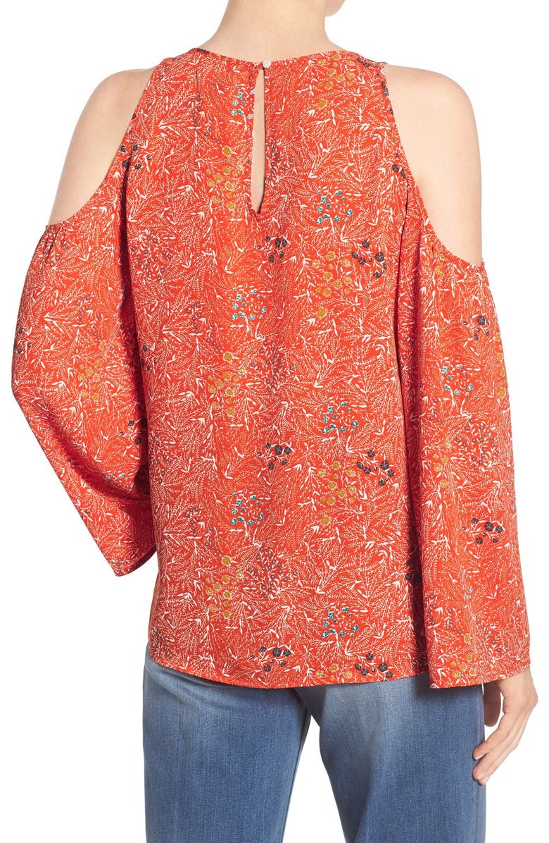 Chelsea28 Print Cold Shoulder Blouse, Alternate, color, 