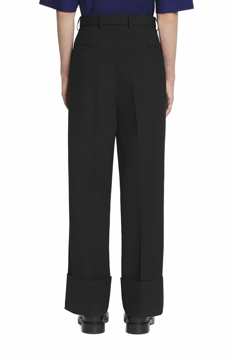 Lanvin Wide-leg Pants with Cuffs, Alternate, color,