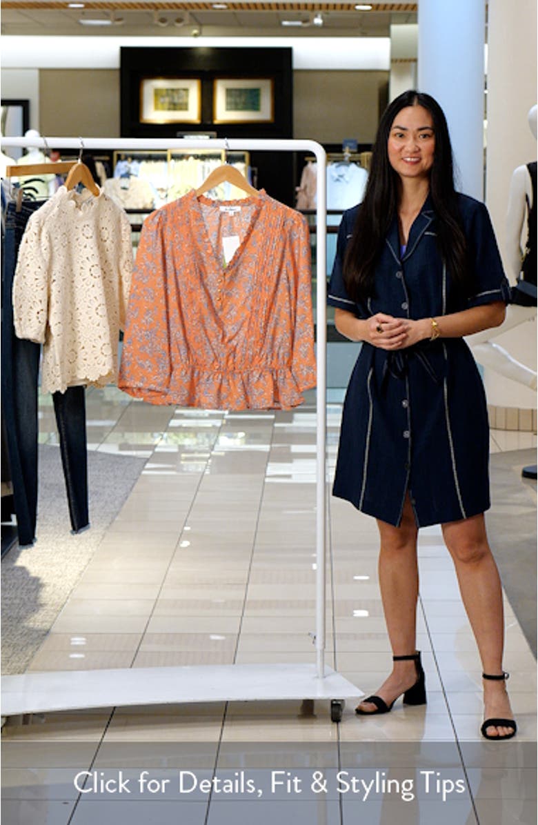 Kit Print Peplum Top, sales video thumbnail