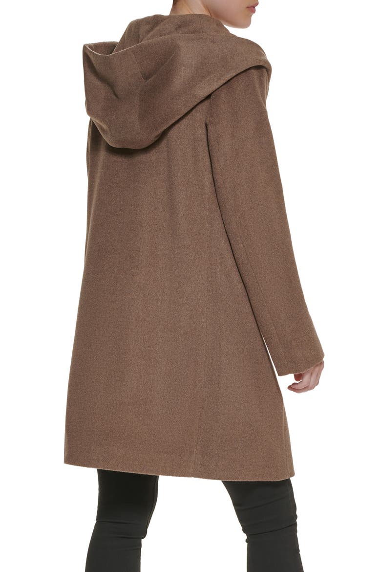 Hooded Coat, Alternate, color, DARK TAUPE