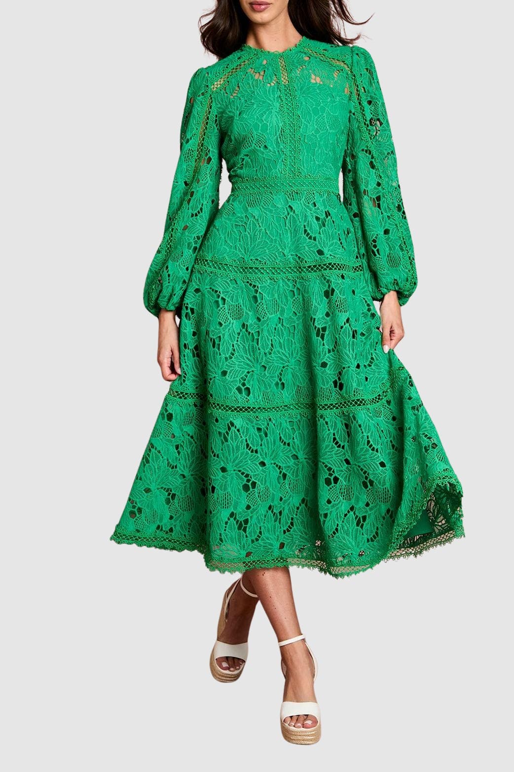 ワンピース maison celon lace flare long dress ea0f4a7b-d110-45ef-83db-
