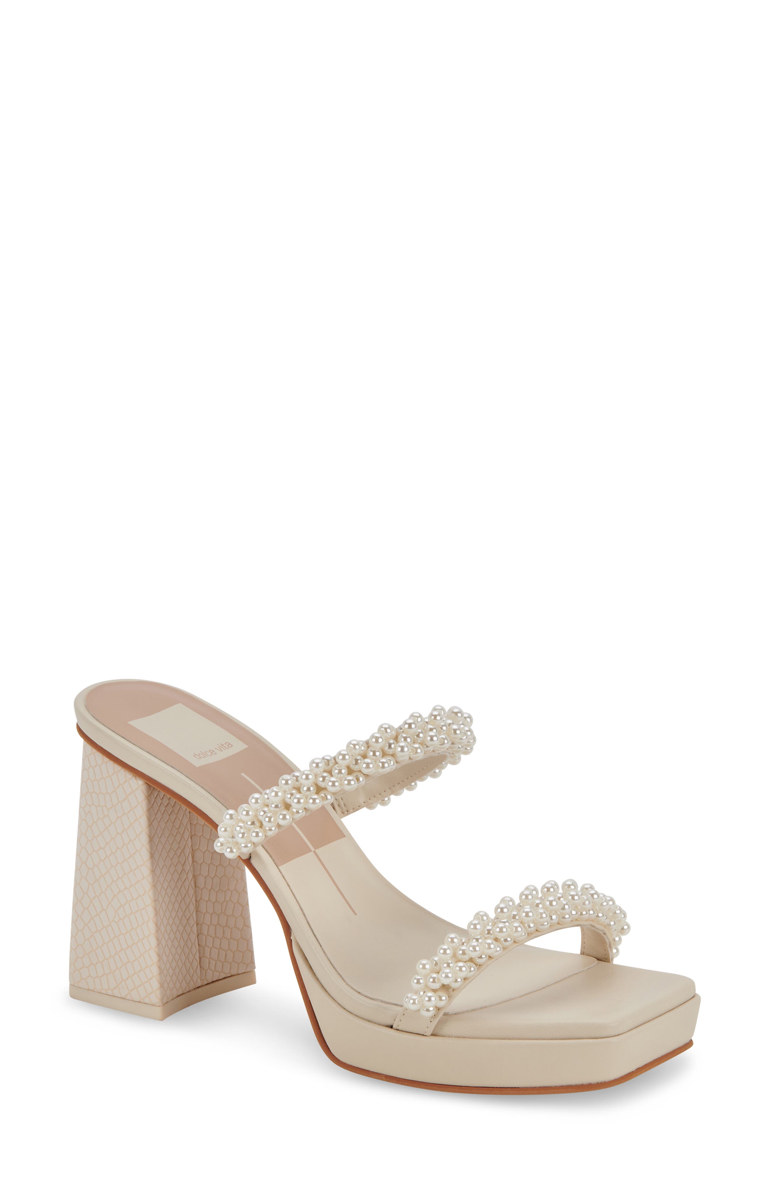 Dolce Vita Ariele Imitation Pearl Platform Sandal