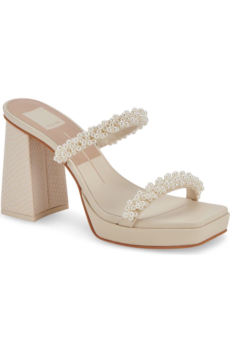 Dolce Vita Ariele Imitation Pearl Platform Sandal, Main, color, Vanilla Pearls