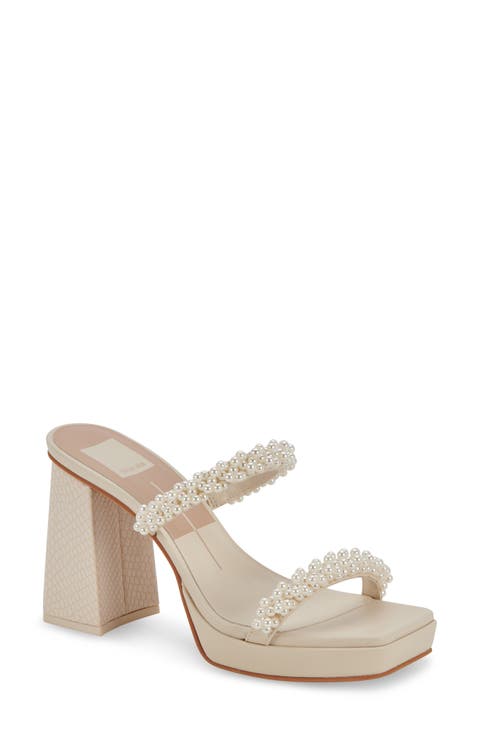 Ariele Imitation Pearl Platform Sandal (Women)