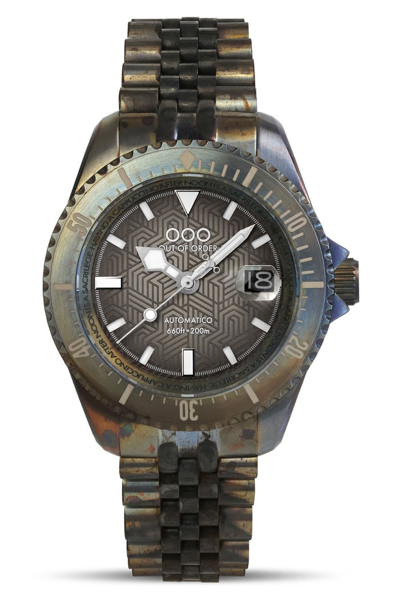 Diverissimo Azteco Automatic Bracelet Watch, 42mm, Main, color, AZTECO SAND