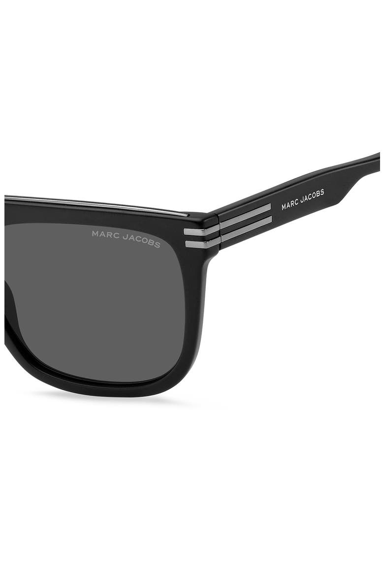 56mm Flat Top Sunglasses, Alternate, color, MATTE BLACK / GREY