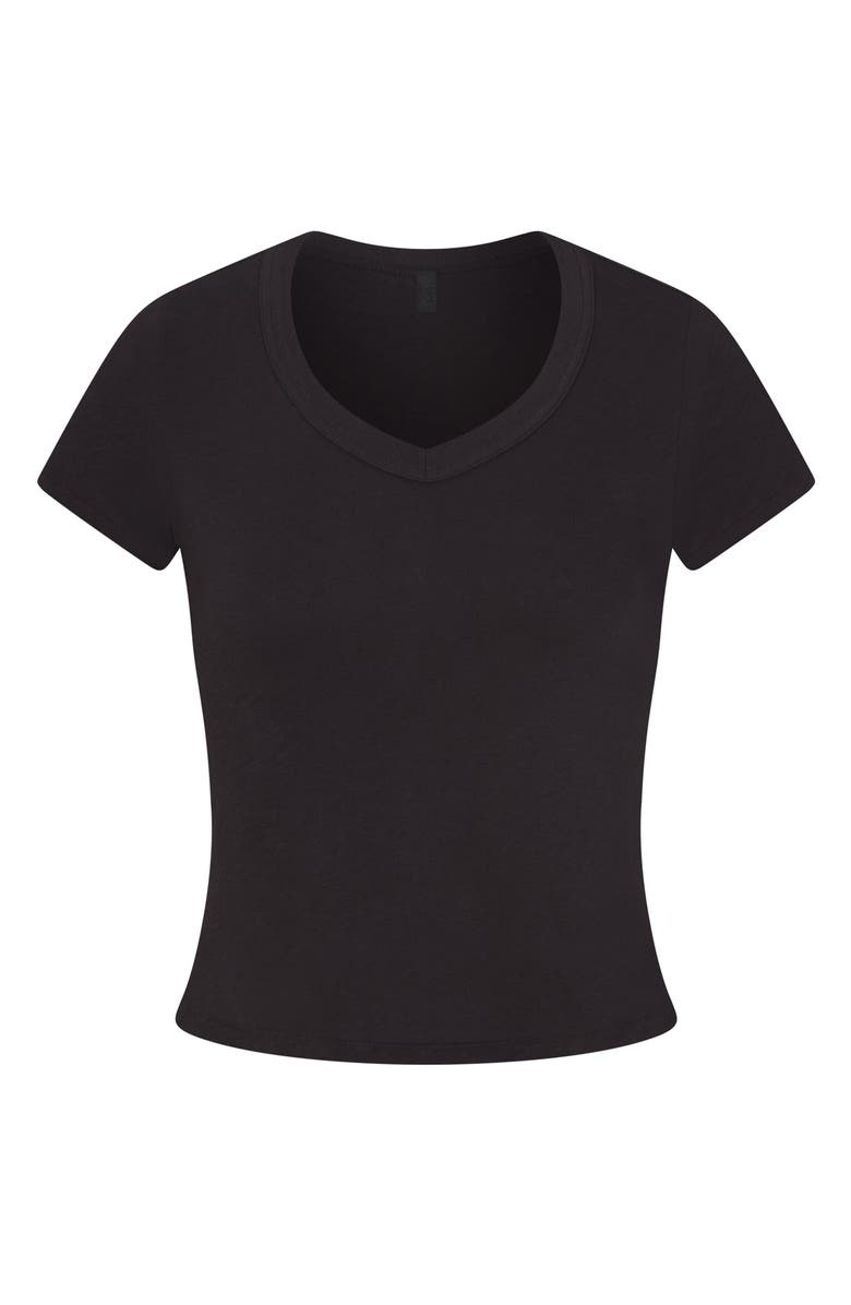 SKIMS V-Neck Baby Tee, Alternate, color, Washed Onyx