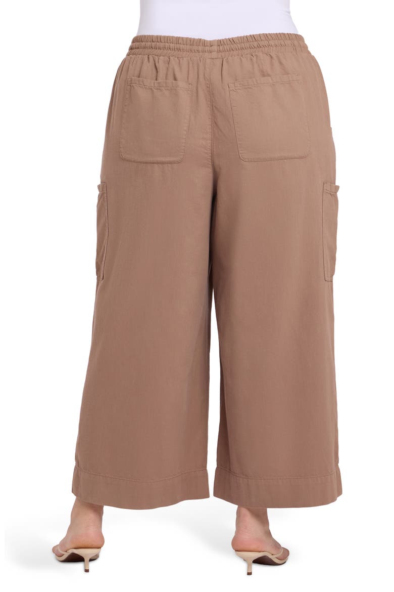 Whitney Pull-On Crop Wide Leg Cargo Pants, Alternate, color, TOASTED COCONUT