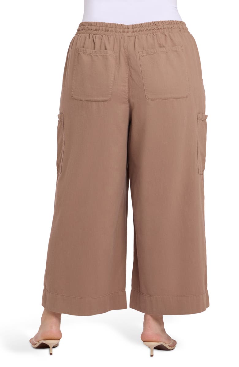 NYDJ Whitney Pull-On Crop Wide Leg Cargo Pants, Alternate, color, Toasted Coconut