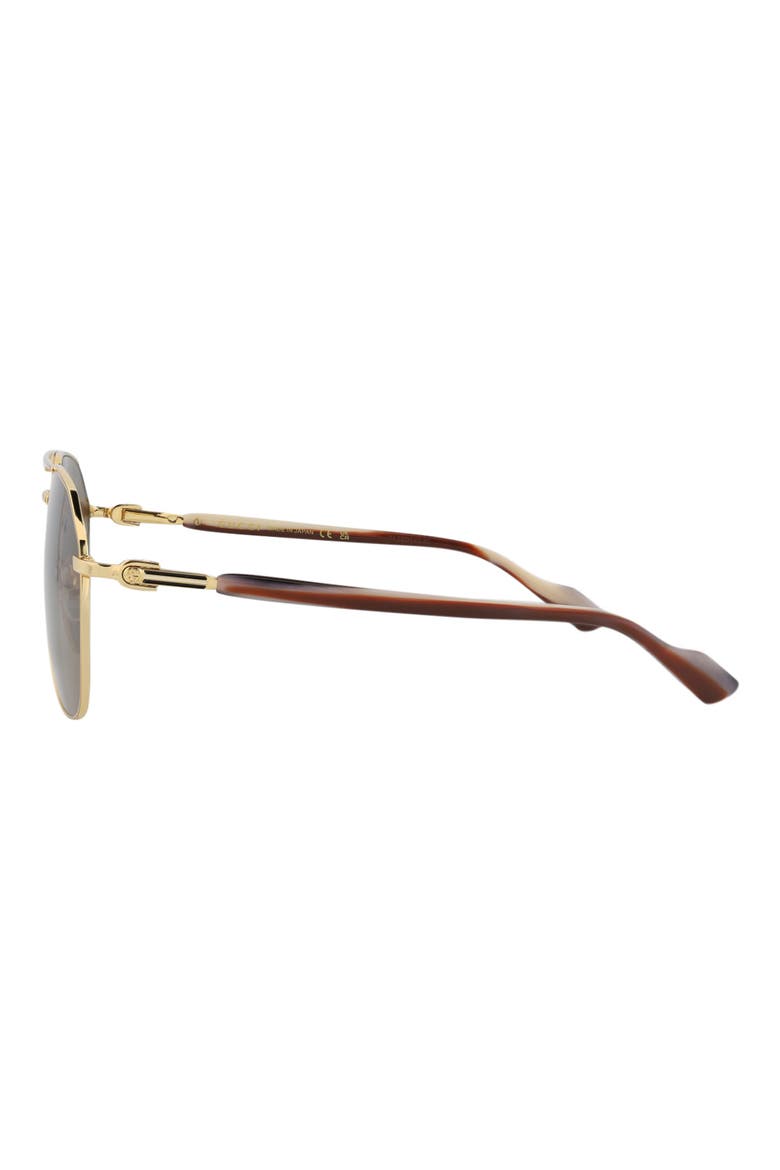 59mm Aviator Sunglasses, Alternate, color, GOLD GOLD BROWN
