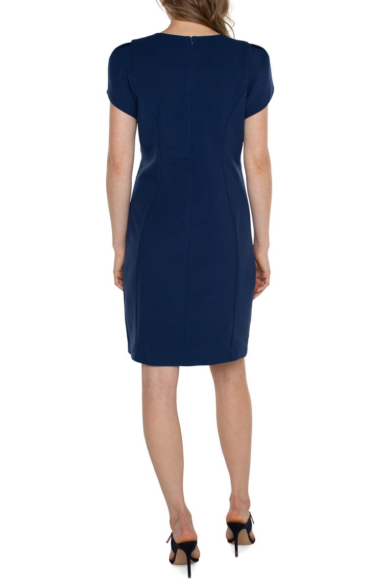 Liverpool Los Angeles Short Sleeve Sheath Dress, Alternate, color, 