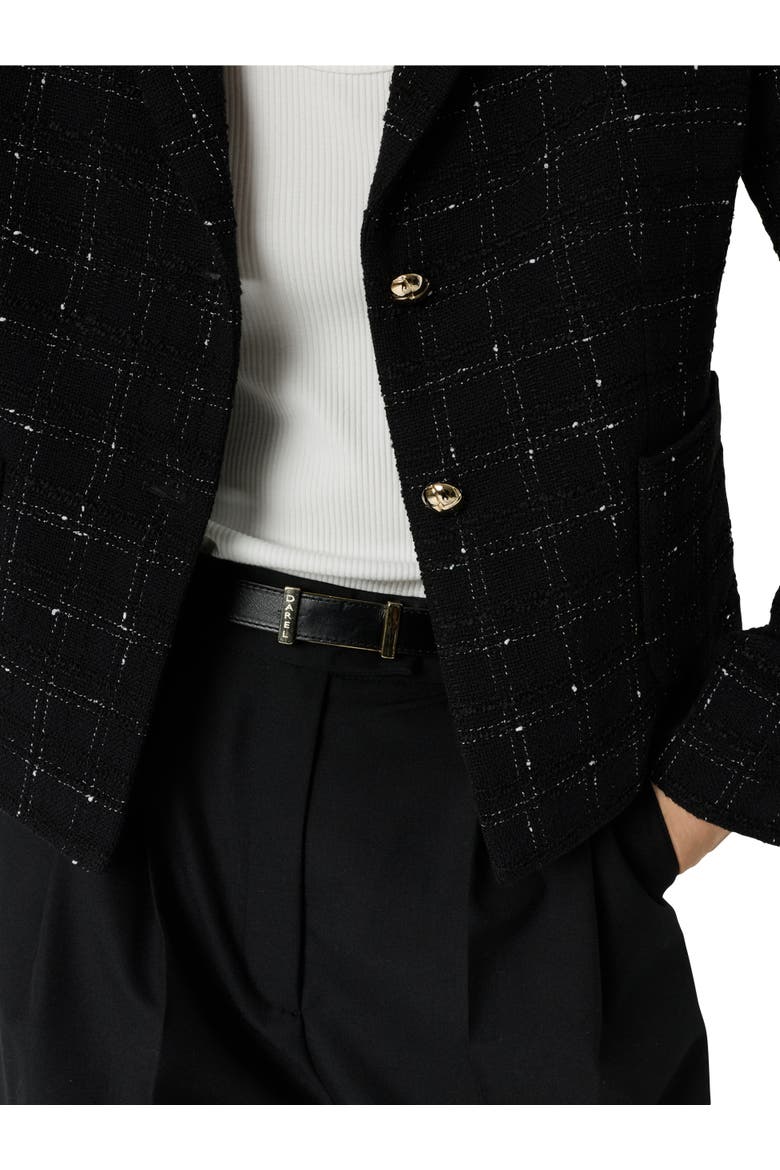 Tiana Single Breasted Tailored Blazer, Alternate, color, Black