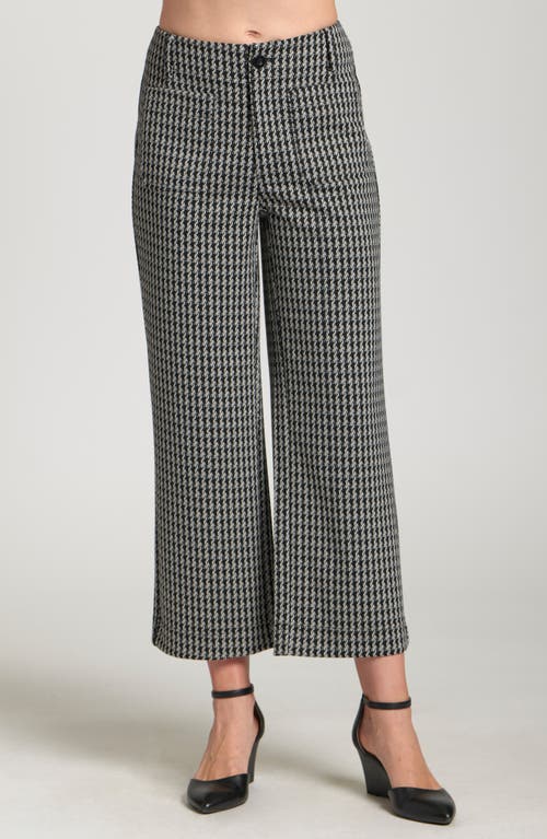 Apny Ponte Wide Leg Crop Pants In Multi