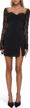 Princess Polly Ashwood Lace Long Sleeve Minidress