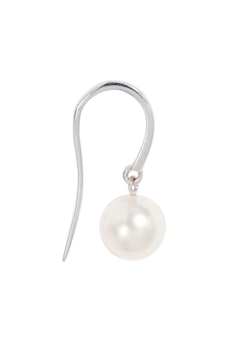 Akoya Pearl Drop Earrings, Alternate, color, WHITE- 14K WHITE GOLD