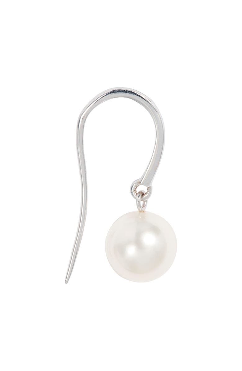 Nordstrom Akoya Pearl Drop Earrings, Alternate, color, White- 14K White Gold
