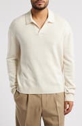 FRAME Wool & Silk Johnny Collar Sweater