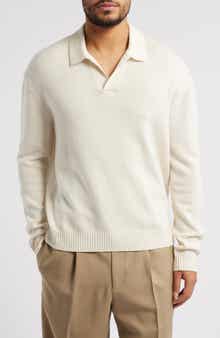 FRAME Wool & Silk Johnny Collar Sweater
