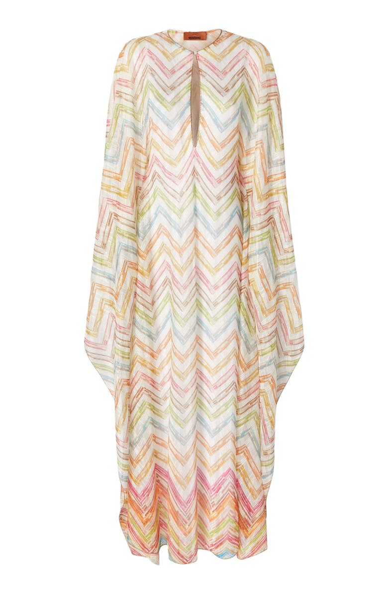 Missoni Long Covered Up In Printed Tulle With Batwing Sleeves, Alternate, color, Multicoloured