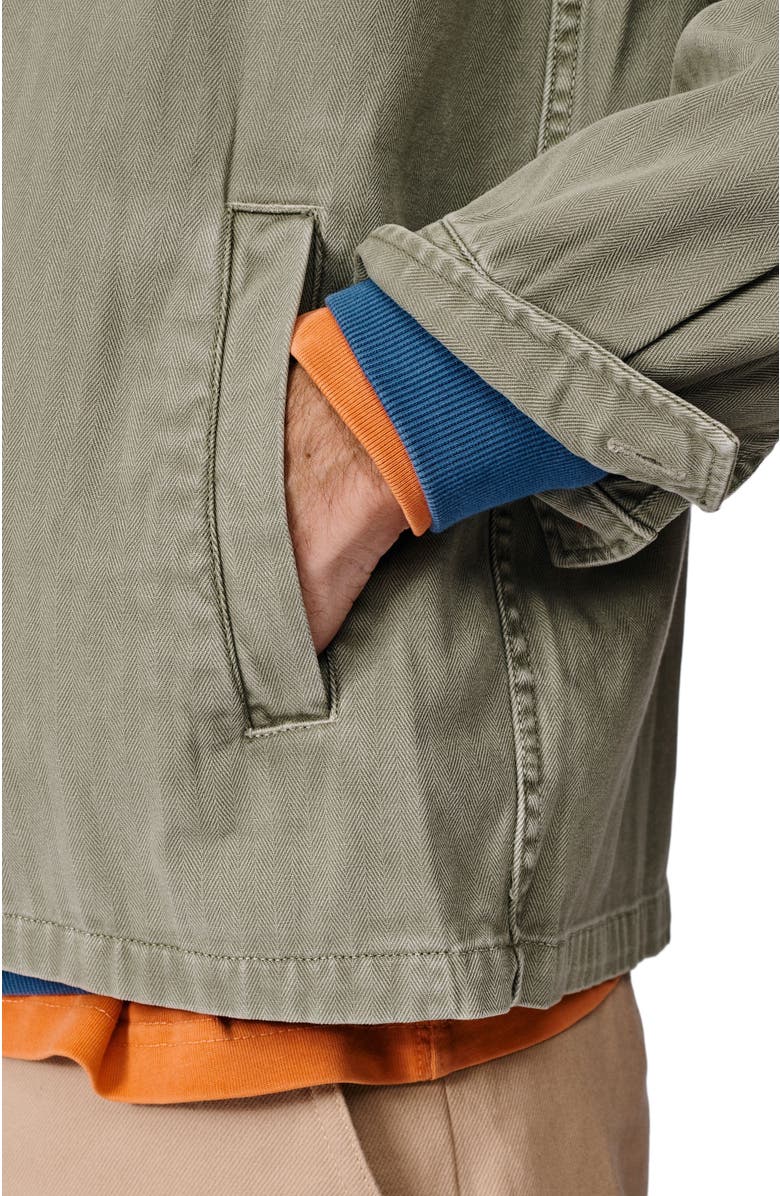 Aubin Dowse Long Sleeve Relaxed Worker Jacket, Alternate, color, Khaki