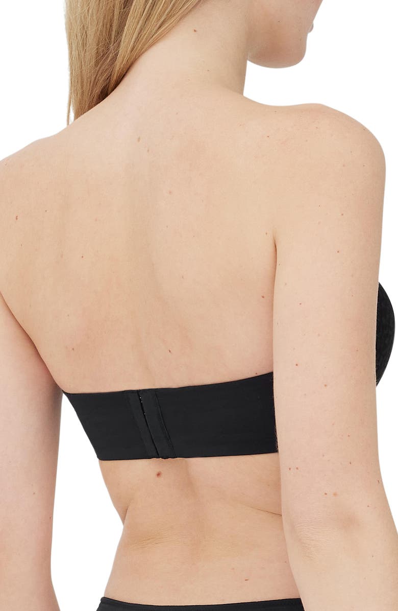 Skarlett Blue Rouse Full Coverage Lightly Lined Strapless Bra, Alternate, color, Black