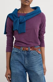 Seasalt Cornwall Easel Long Sleeve Stretch Organic Cotton Top