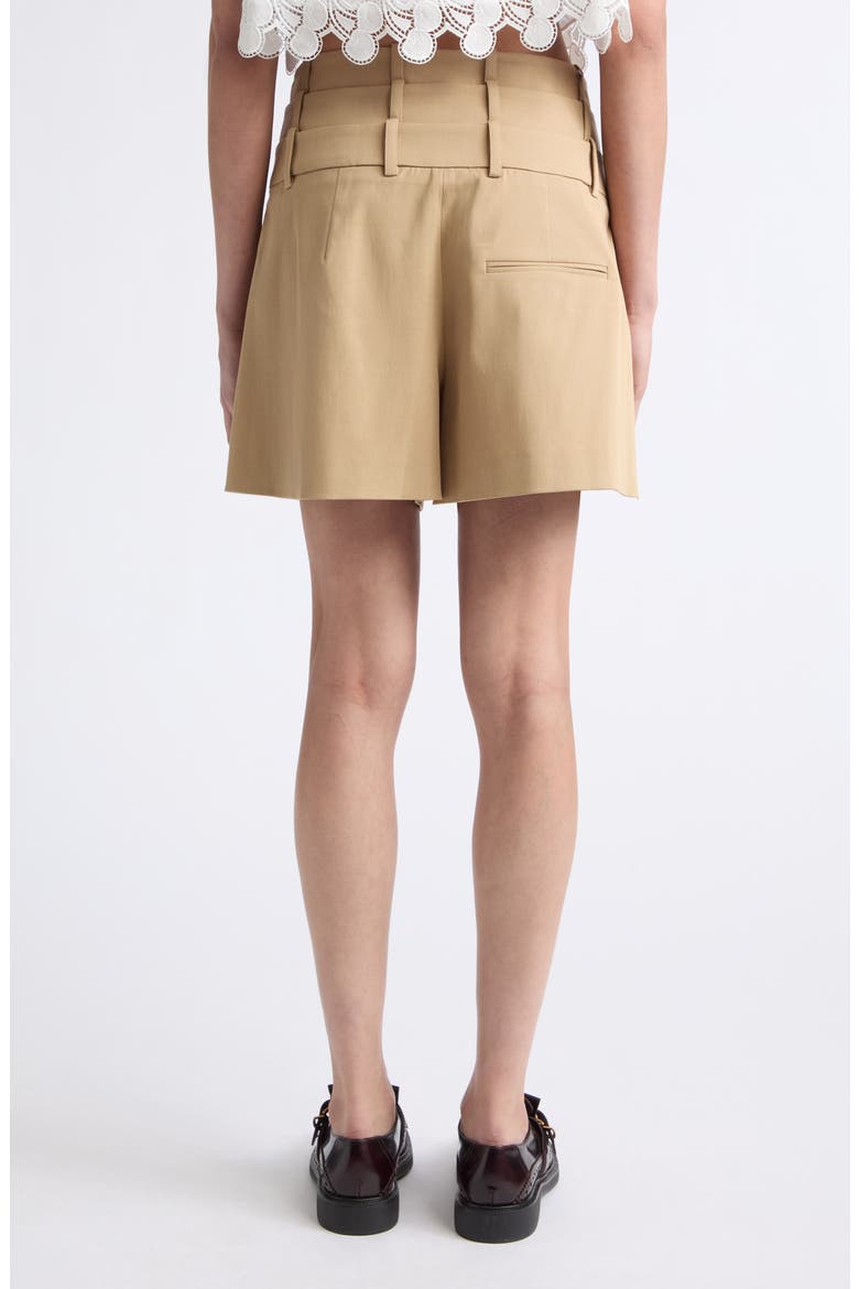 Triple Waistband Wide Leg Shorts, Alternate, color, KHAKI