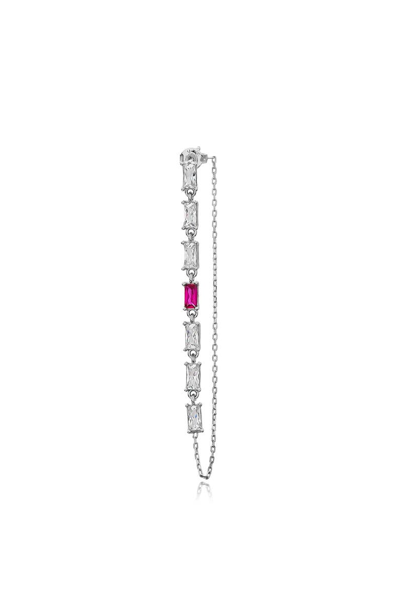 Mazin Jewels Genessis Chain Earring, Main, color, Silver