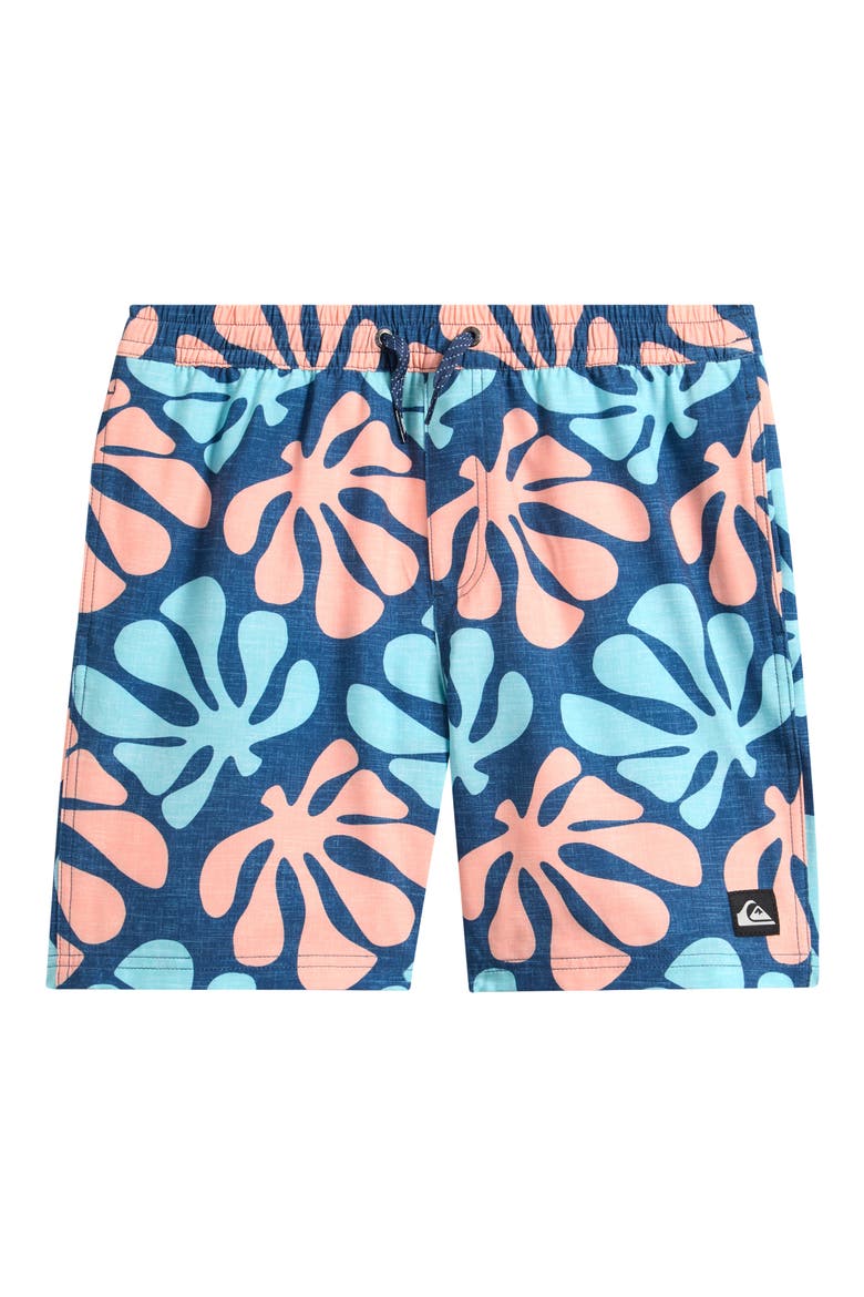 Kids' Surfsilk Mix Volley Swim Trunks, Main, color, NAVY