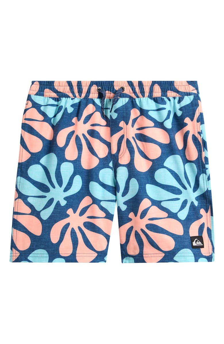 Quiksilver Kids' Surfsilk Mix Volleyball Shorts, Main, color, Navy