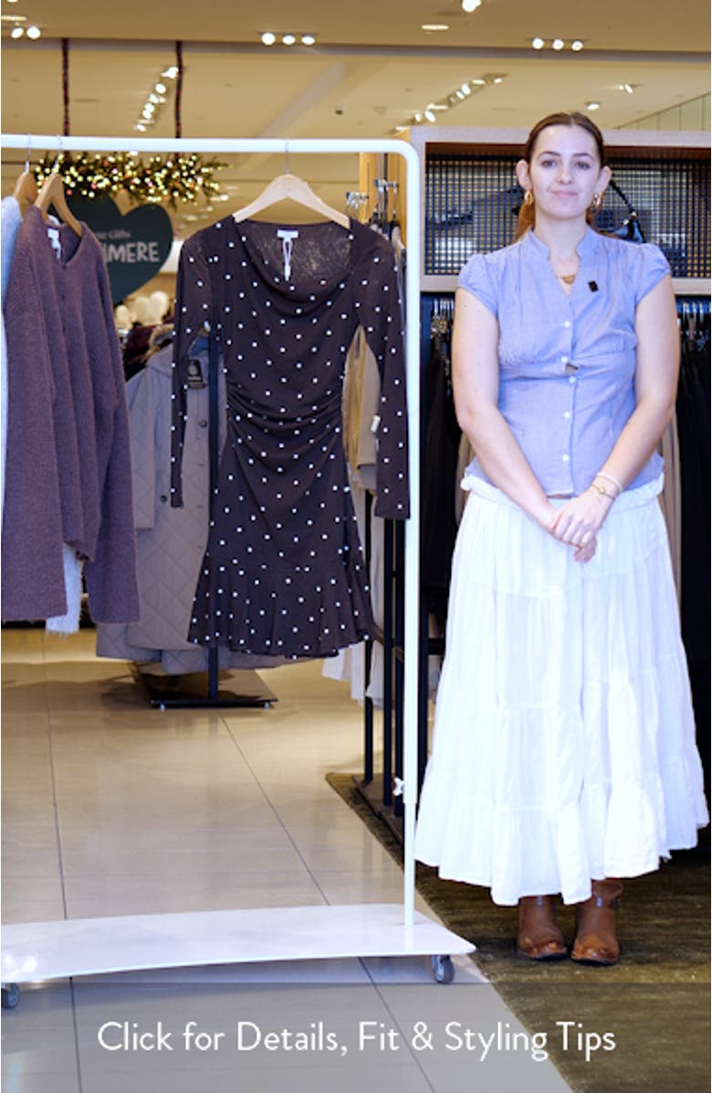 Celano Polka Dot Long Sleeve Minidress, sales video thumbnail