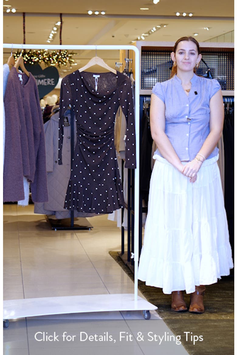 Celano Polka Dot Long Sleeve Minidress video
