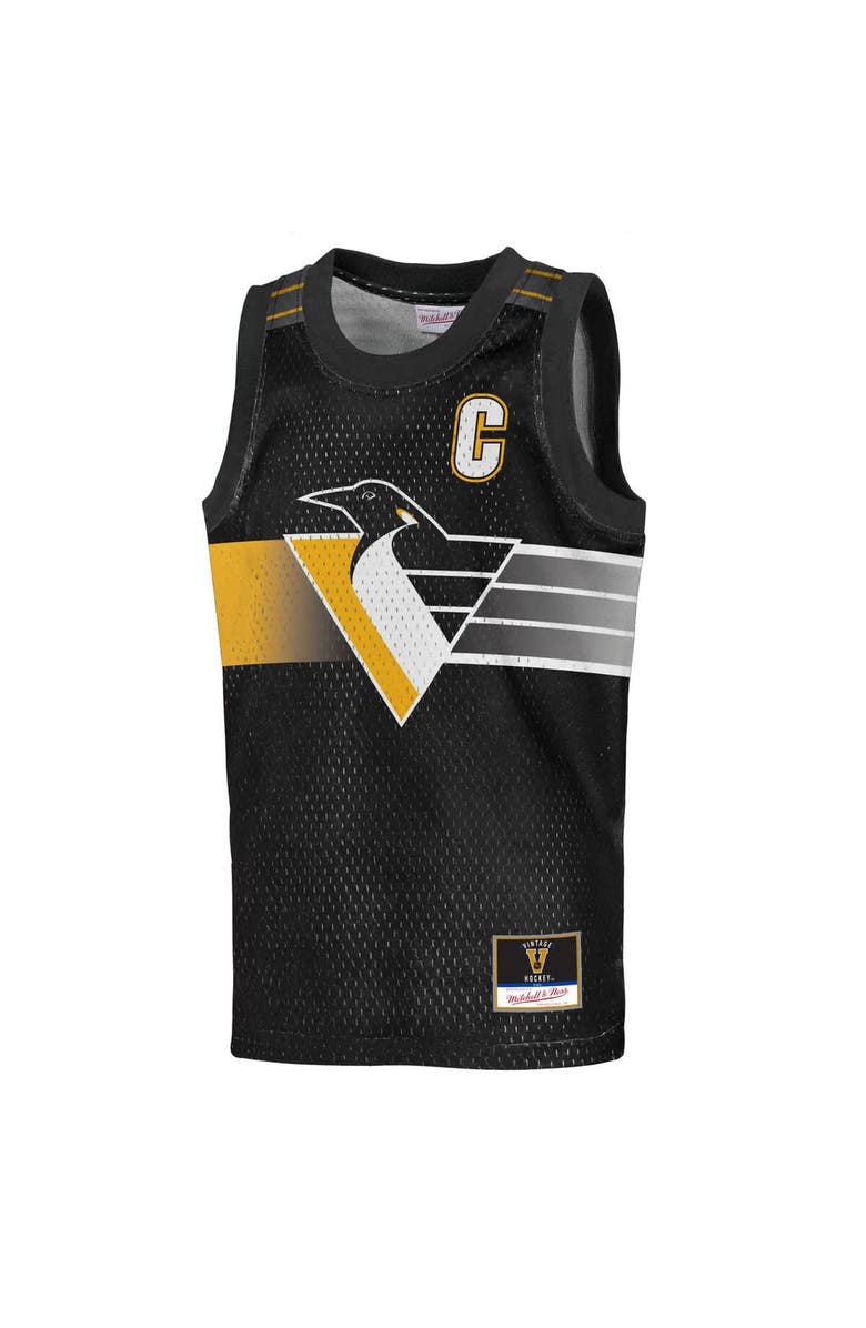 Mitchell & Ness Youth Mitchell & Ness Mario Lemieux Black Pittsburgh Penguins Maxxed Out Fashion Basketball Jersey, Alternate, color, Black
