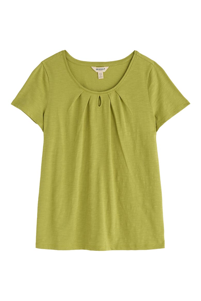 Appletree Keyhole Organic Cotton T-Shirt, Alternate, color, AVOCADO