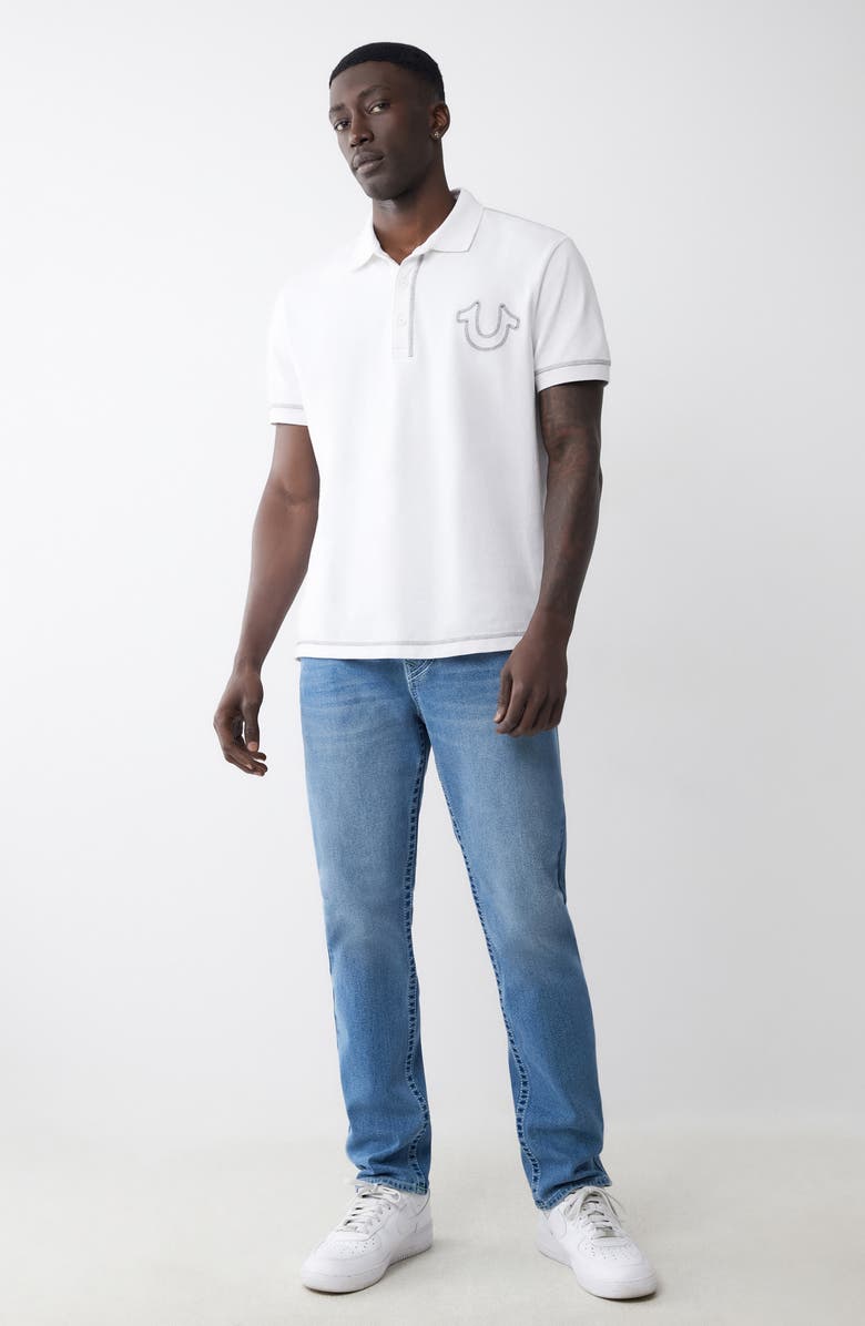 True Religion Geno Snap Flap Slim Fit Jeans, Alternate, color,